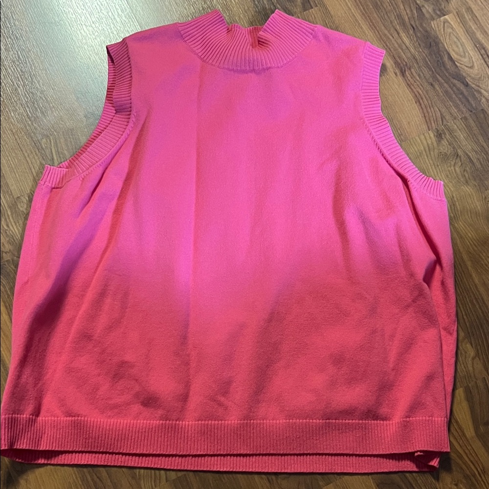 Sleeveless Pink Women's sweater Top